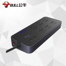 公牛带USB口抗电涌插座过载保护接线板4孔6孔3米